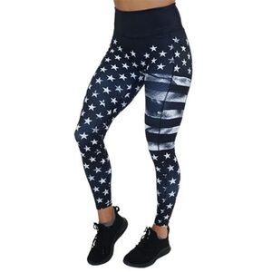 Constantly Varied Gear (CVG) Stars & Stripes Full Length Leggings Size Small